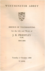 Biography – J.B PRIESTLEY